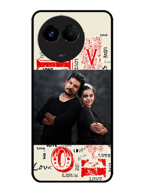 Custom Realme 11x 5G Custom Metal Phone CaseTrendy Love Design Case