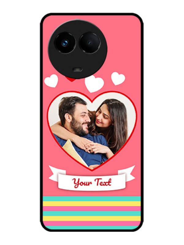 Custom Realme 11x 5G Custom Metal Phone CaseLove Shapes Doodle Design