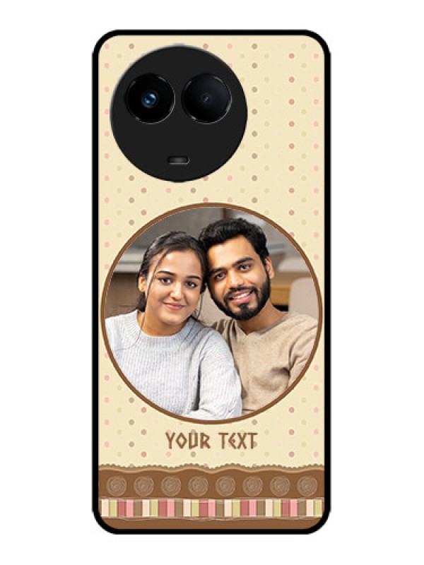 Custom Realme 11x 5G Custom Metal Phone CaseBrown Dotted Mobile Case Design