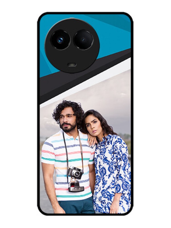 Custom Realme 11x 5G Custom Metal Phone CaseSimple Pattern Photo Upload Design