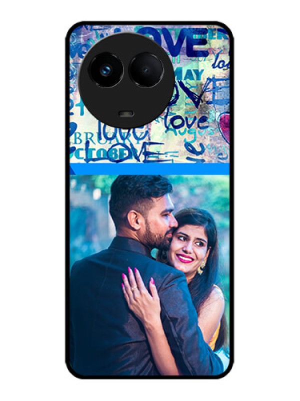 Custom Realme 11x 5G Custom Metal Phone CaseColorful Love Design