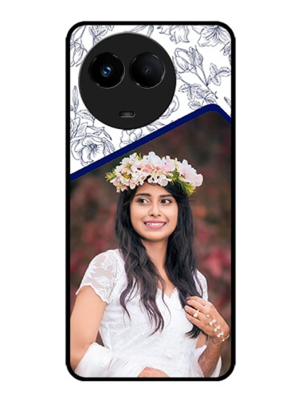 Custom Realme 11x 5G Custom Metal Phone CaseClassy Floral Design