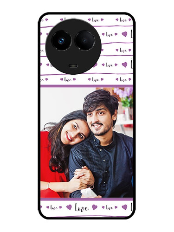 Custom Realme 11x 5G Custom Metal Phone CaseCouples Heart Design