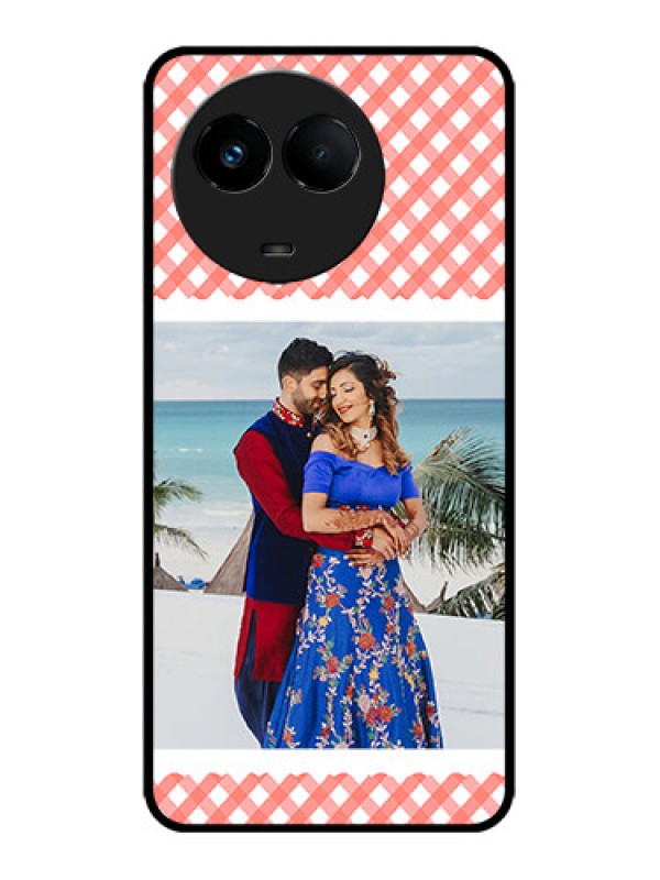 Custom Realme 11x 5G Custom Metal Phone CasePink Pattern Design