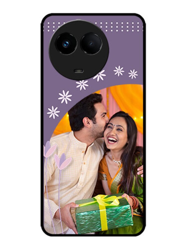 Custom Realme 11x 5G Custom Metal Phone CaseLavender Flowers Design