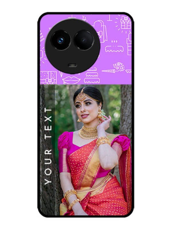 Custom Realme 11x 5G Custom Metal Phone CaseBirthday Icons Design