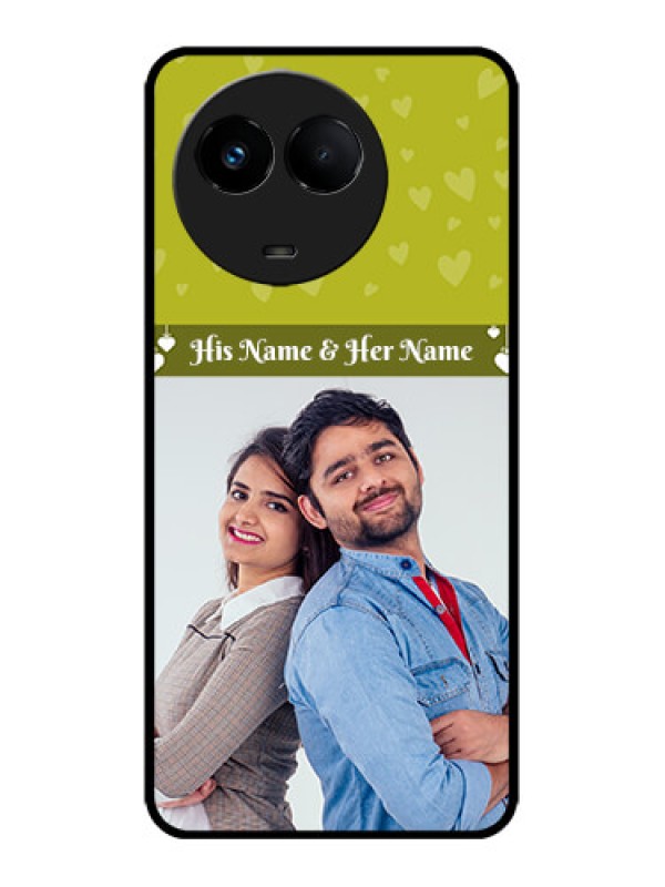 Custom Realme 11x 5G Custom Metal Phone CaseYou and Me Heart Design