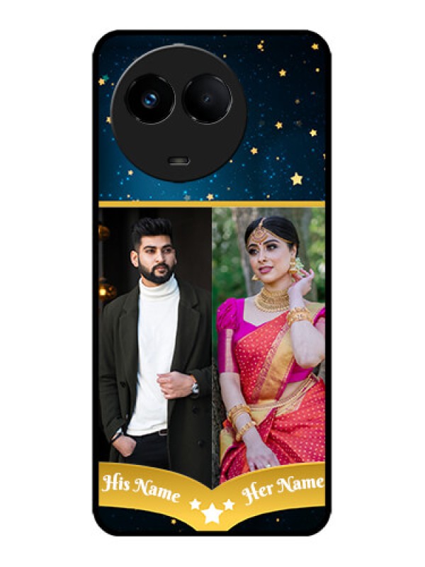 Custom Realme 11x 5G Custom Metal Phone CaseGalaxy Stars Backdrop Design