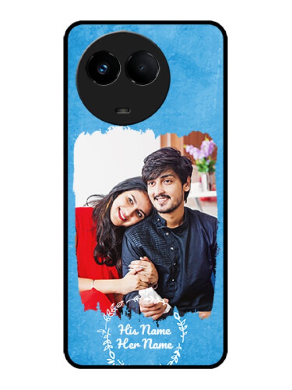 Custom Realme 11x 5G Custom Metal Phone CaseBlue Color Vintage Design