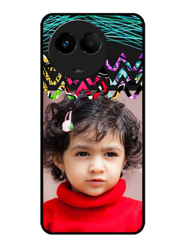 Custom Realme 11x 5G Custom Metal Phone CaseNeon Abstract Design