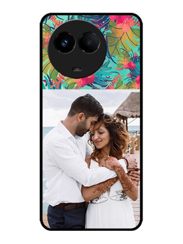 Custom Realme 11x 5G Custom Metal Phone CaseWatercolor Floral Design