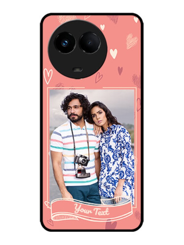 Custom Realme 11x 5G Custom Metal Phone CaseLove Doodle Art Design