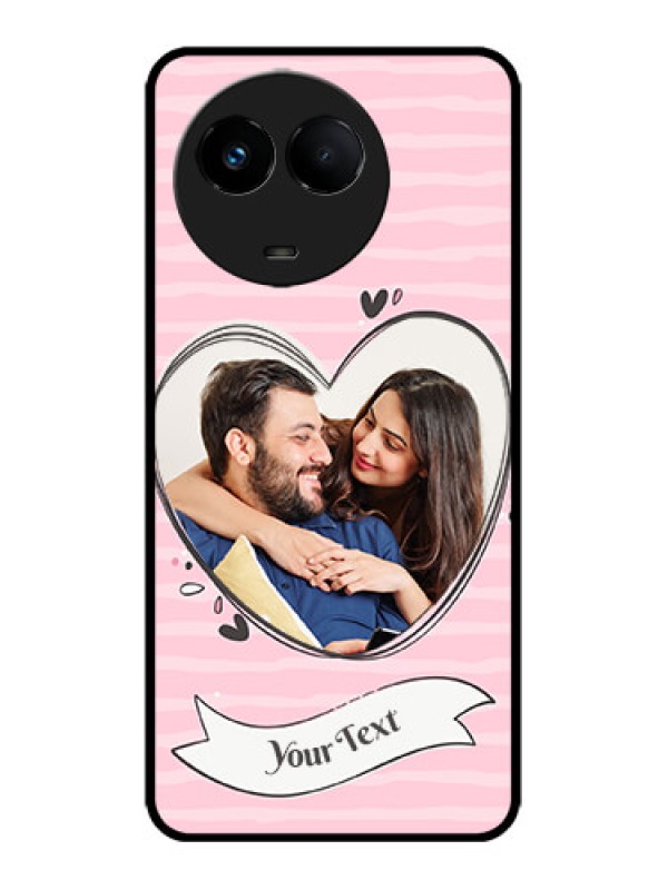 Custom Realme 11x 5G Custom Metal Phone CaseVintage Heart Design