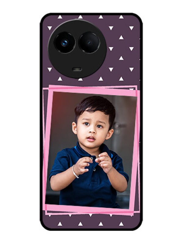 Custom Realme 11x 5G Custom Metal Phone CaseTriangle Pattern Dotted Design