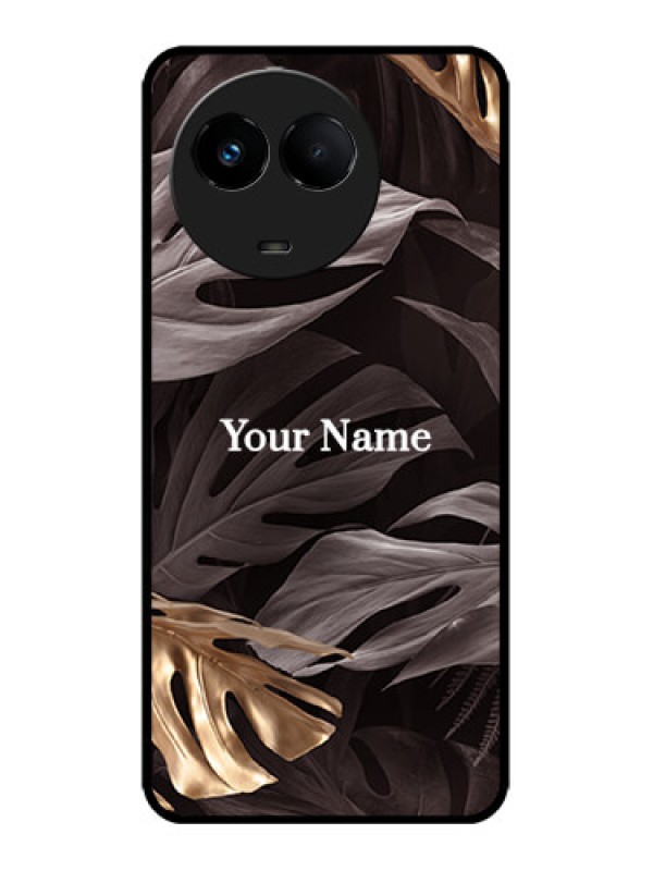 Custom Realme 11x 5G Custom Metal Phone CaseWild Leaves Digital Paint Design