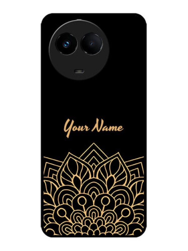 Custom Realme 11x 5G Custom Metal Phone CaseGolden Mandala Design