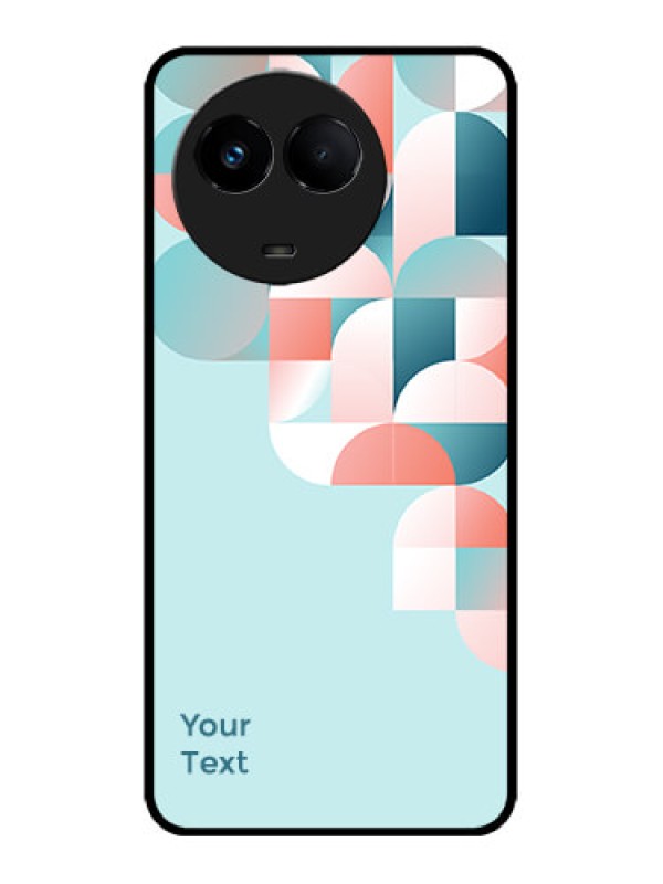 Custom Realme 11x 5G Custom Metal Phone CaseStylish Semi - Circle Pattern Design