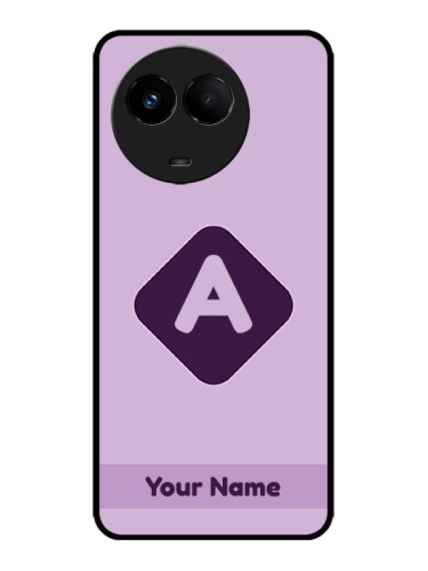 Custom Realme 11x 5G Custom Metal Phone CaseCustom Letter In Curved Badge Design