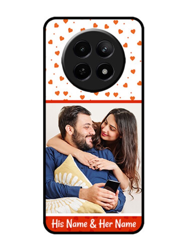 Custom Realme 12 5G Custom Metal Phone CaseOrange Love Symbol Design