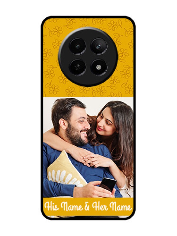 Custom Realme 12 5G Custom Metal Phone CaseYellow Floral Design