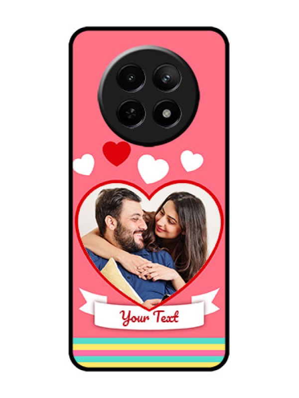 Custom Realme 12 5G Custom Metal Phone CaseLove Shapes Doodle Design