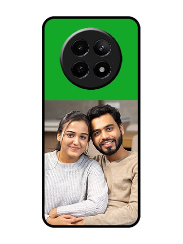 Custom Realme 12 5G Custom Metal Phone CaseGreen Pattern Design