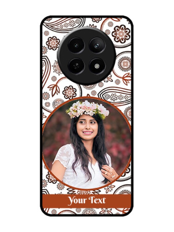 Custom Realme 12 5G Custom Metal Phone CaseAbstract Flower Design