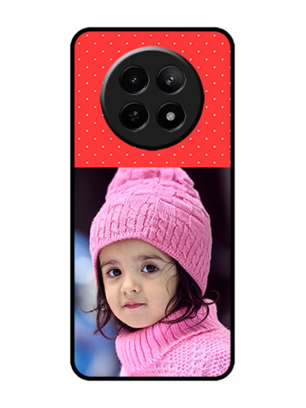 Custom Realme 12 5G Custom Metal Phone CaseRed Pattern Design