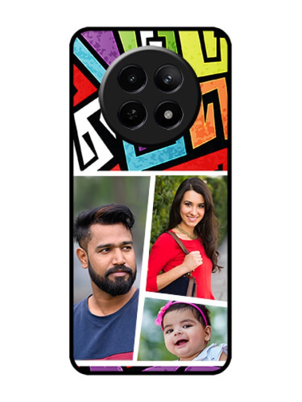 Custom Realme 12 5G Custom Metal Phone CaseGraffiti Pattern Design