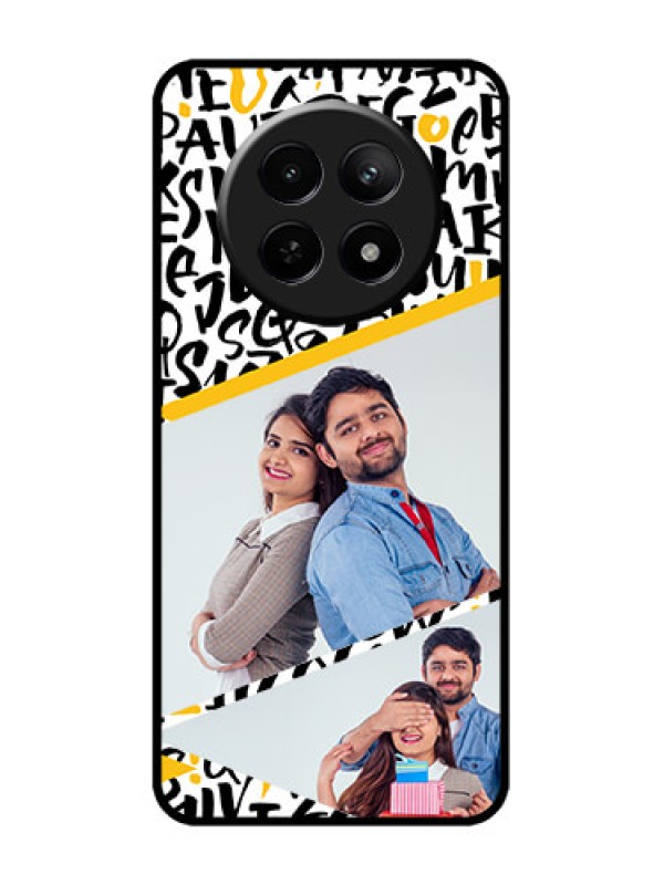 Custom Realme 12 5G Custom Metal Phone CaseLetters Pattern Design