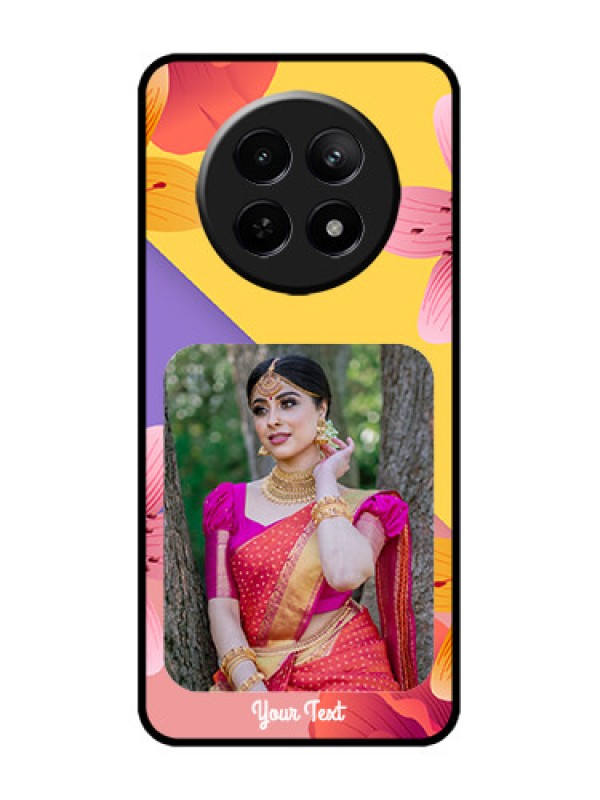 Custom Realme 12 5G Custom Metal Phone Case3 Image With Vintage Floral Design