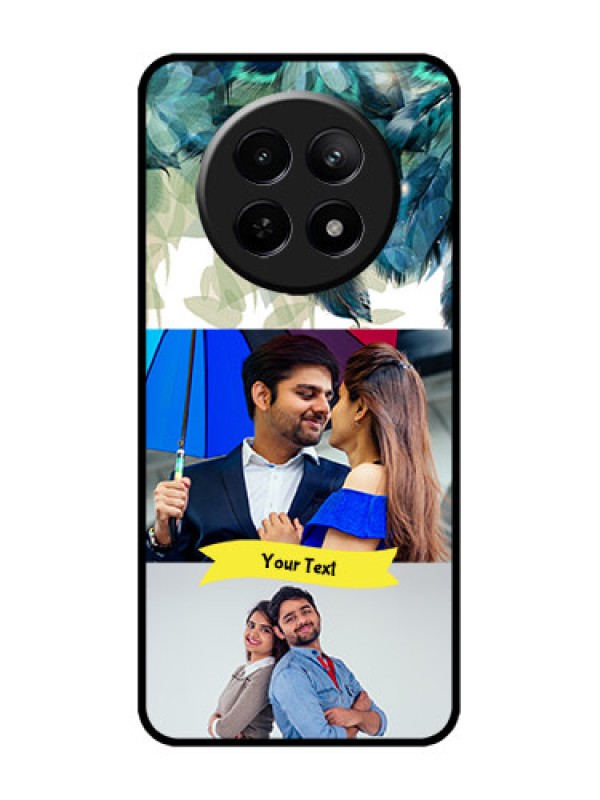 Custom Realme 12 5G Custom Metal Phone CaseImage With Boho Peacock Feather Design