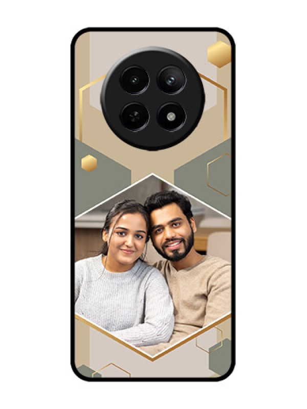 Custom Realme 12 5G Custom Metal Phone CaseStylish Hexagon Pattern Design