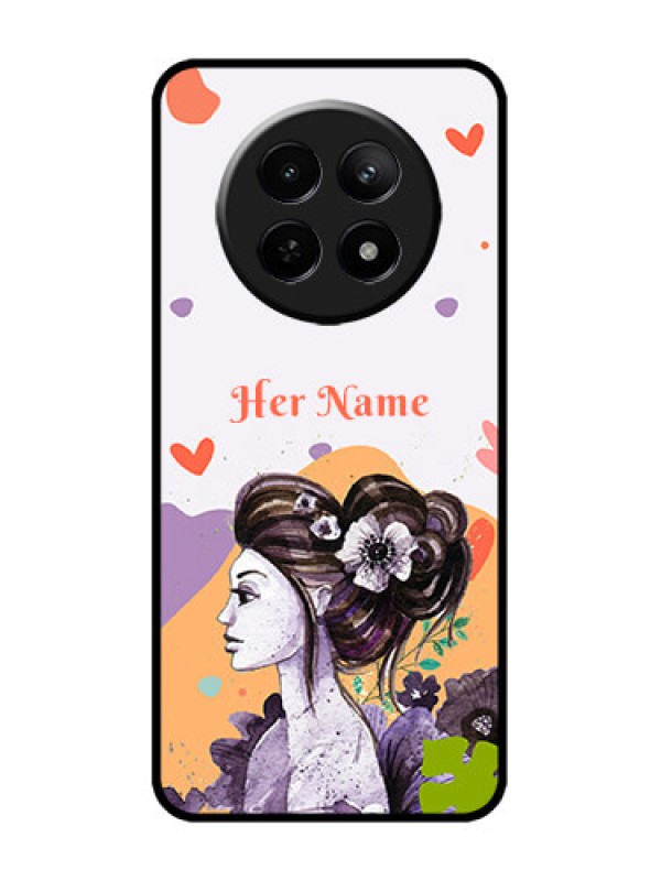 Custom Realme 12 5G Custom Metal Phone CaseWoman And Nature Design