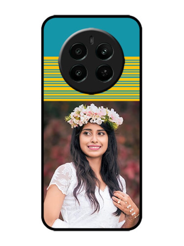 Custom Realme 12 Plus 5G Custom Metal Phone Case - Yellow and Blue Design