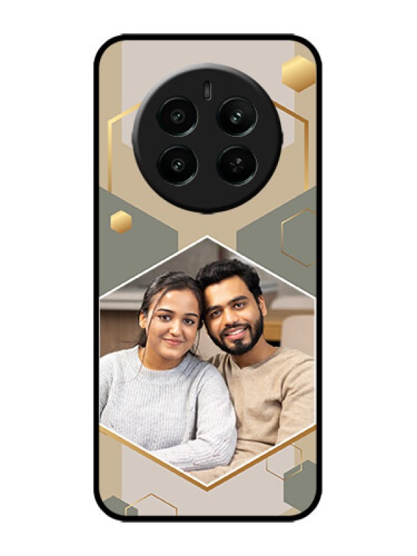 Custom Realme 12 Plus 5G Custom Metal Phone Case - Stylish Hexagon Pattern Design