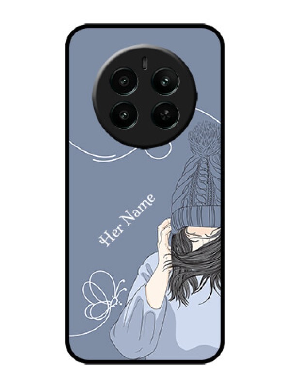 Custom Realme 12 Plus 5G Custom Metal Phone Case - Girl In Winter Outfit Design