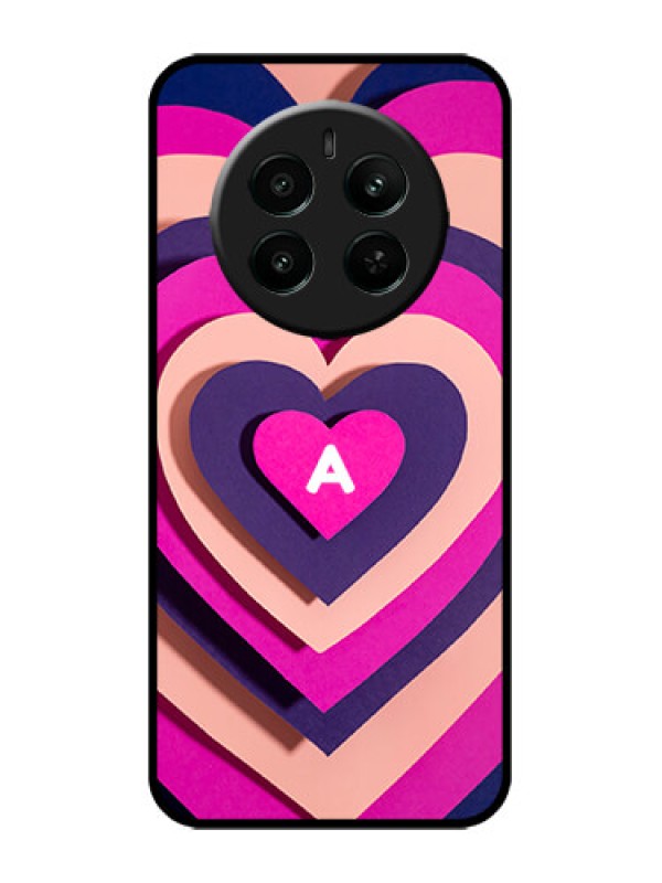 Custom Realme 12 Plus 5G Custom Metal Phone Case - Cute Heart Pattern Design