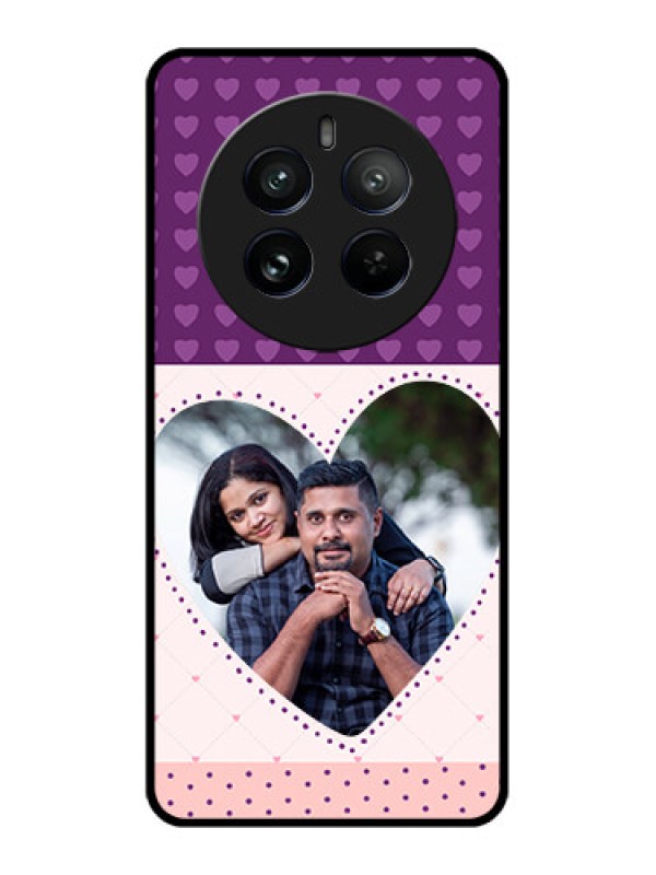 Custom Realme 12 Pro 5G Custom Metal Phone CaseViolet Love Dots Design