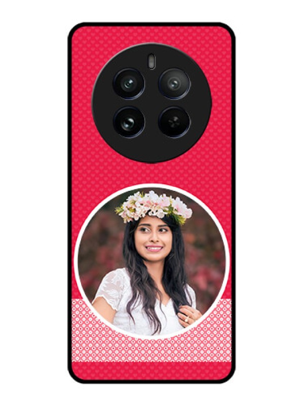 Custom Realme 12 Pro 5G Custom Metal Phone CasePink Color Pattern Design