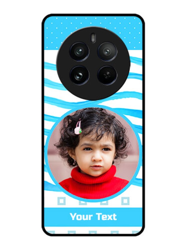 Custom Realme 12 Pro 5G Custom Metal Phone CaseSimple Blue Case Design