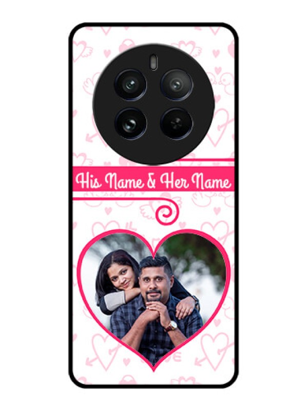 Custom Realme 12 Pro 5G Custom Metal Phone CaseHeart Shape Love Design