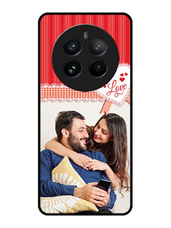 Custom Realme 12 Pro 5G Custom Metal Phone CaseRed Love Pattern Design