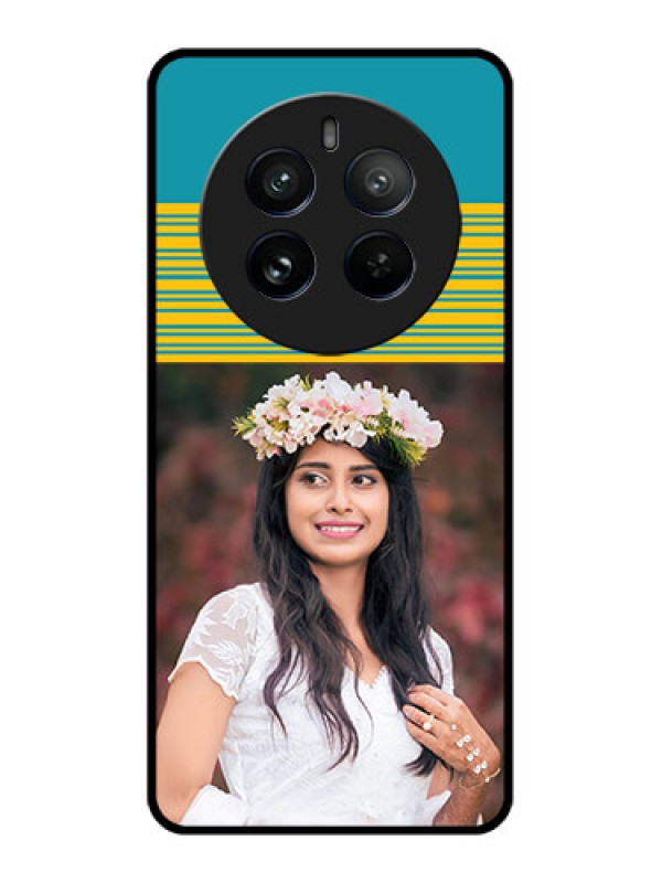 Custom Realme 12 Pro 5G Custom Metal Phone CaseYellow and Blue Design