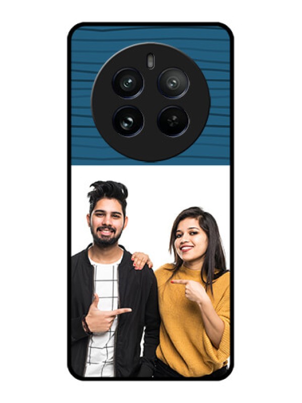 Custom Realme 12 Pro 5G Custom Metal Phone CaseBlue Pattern Cover Design