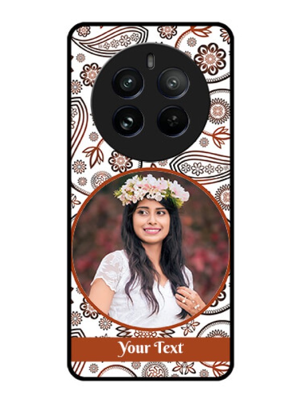 Custom Realme 12 Pro 5G Custom Metal Phone CaseAbstract Flower Design