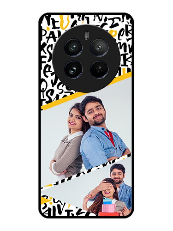 Custom Realme 12 Pro 5G Custom Metal Phone CaseLetters Pattern Design