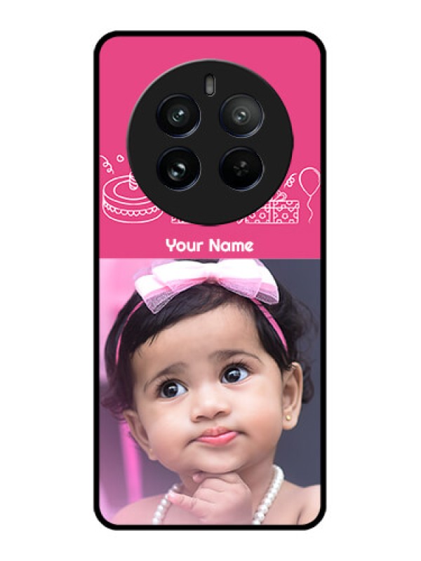 Custom Realme 12 Pro 5G Custom Metal Phone CaseWith Birthday Line Art Design