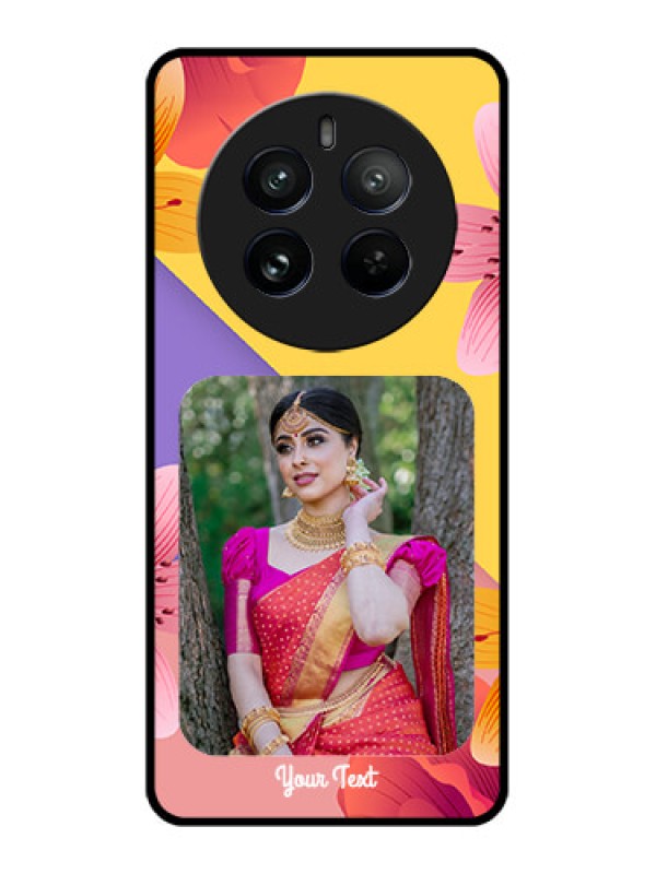 Custom Realme 12 Pro 5G Custom Metal Phone Case3 Image With Vintage Floral Design