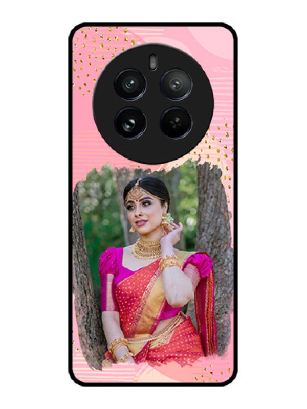 Custom Realme 12 Pro 5G Custom Metal Phone CaseGold Glitter Splash Design